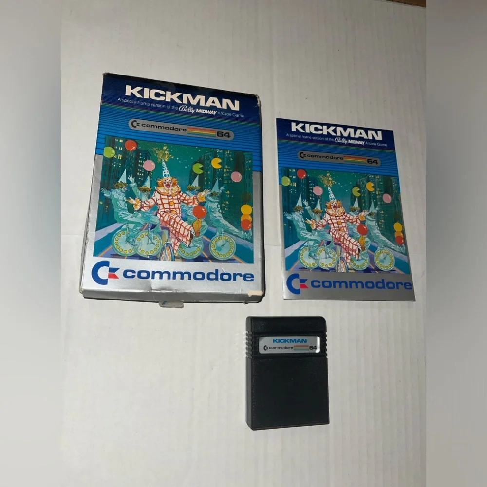 Vintage COMMODORE 64 Game KICKMAN BALLY MIDWAY C-64602 Estate Item UNTESTED